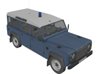 Land Rover Defender 110 Gendarmerie 3D Model preview