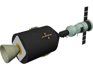 Apollo-Soyuz 3D Model preview