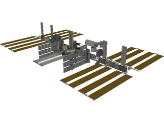 International Space Station (ISS) 3D Model preview