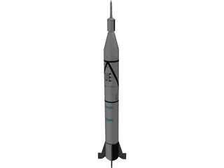 Rocket Jupiter C 3D Model preview