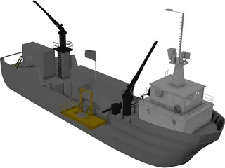 SeaWolf D3C 3D Model preview
