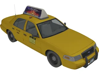 Ford Crown Victoria New York Taxi 3D Model preview