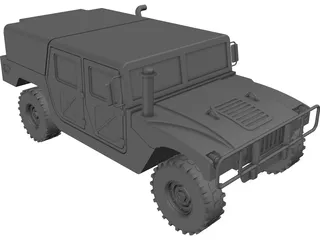 Hummer M242 HMMWV 3D Model preview