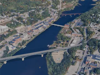 Augusta City, ME, USA (2024) 3D Model preview