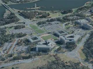 Canberra City, Australia (2023) 3D Model preview