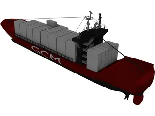 Cargo Ship 3D Model preview