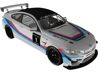 BMW M4 GT4 (2018) 3D Model preview