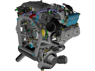 Rotax 915 iS Engine 3D Model preview