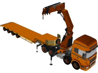 Scania Truck 3D Model preview