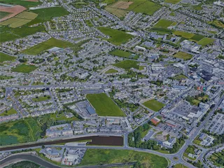 Tralee City, Ireland (2023) 3D Model preview