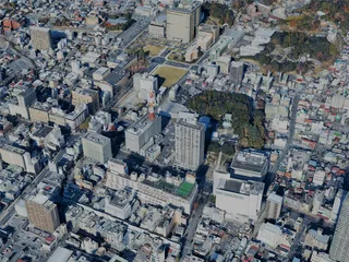 Utsunomiya City, Japan (2025) 3D Model preview