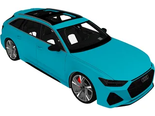 Audi RS6 Avant (2020) 3D Model preview