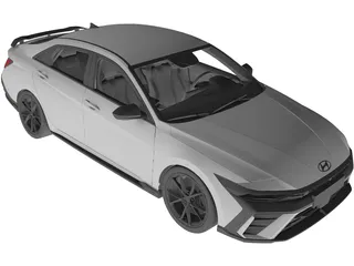 Hyundai Elantra N (2024) 3D Model preview
