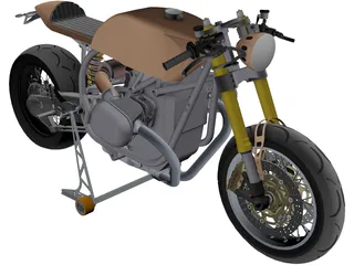 BMW R1100 Cafe Racer 3D Model preview