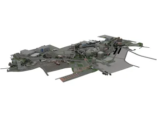 Warwick City, UK 3D Model preview