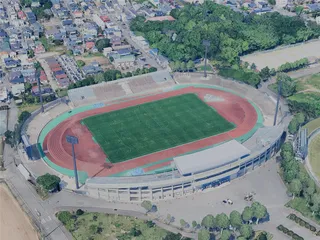 Akita City, Japan (2025) 3D Model preview