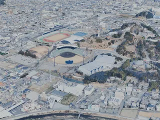 Himeji City, Japan (2025) 3D Model preview