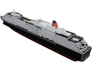 Queen Victoria Cruise Ship 3D Model preview