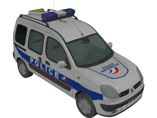 Renault Kangoo Police 3D Model preview