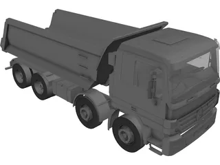 Mercedes-Benz Actros Dumper 3D Model preview