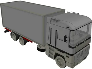 Renault Magnum Box 3D Model preview