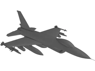 F-16 Fighting Falcon 3D Model preview