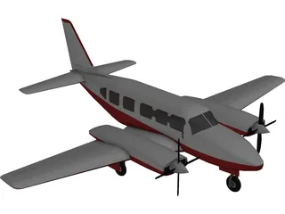 Piper PA-31 Navajo 3D Model preview