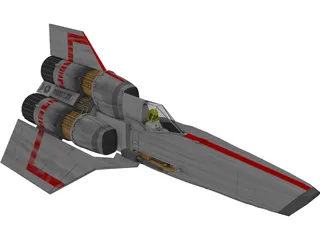 Jedi Starfighter Concept 3D Model preview