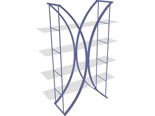 Book Shelf 3D Model preview