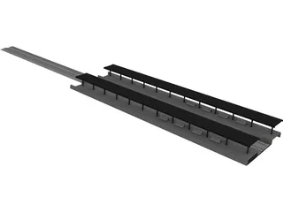 Railway Platform 3D Model preview