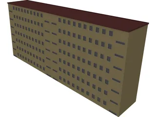 Houseblock Building 3D Model preview