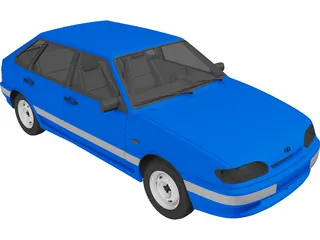 VAZ 2114 3D Model preview