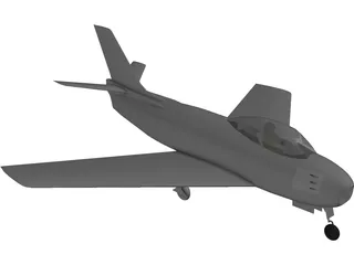 F-86 Sabre 3D Model preview