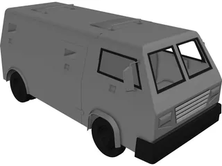 Armor Van 3D Model preview