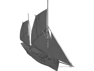 Ketch 3D Model preview