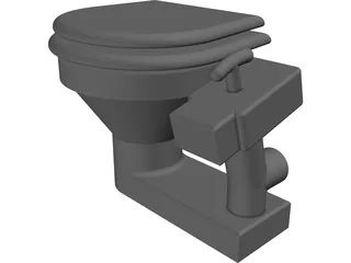 Marine Toilet 3D Model preview