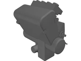 Suzuki Hayabusa Engine 3D Model preview