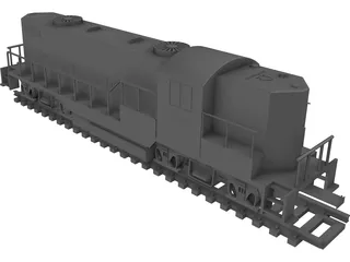 Santa Fe Toy Train 3D Model preview