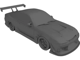 Nissan S15 Silvia Drift 3D Model preview