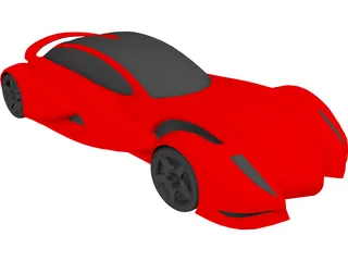 Super Car Concept 3D Model preview