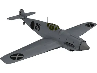 Messerschmitt Bf-109B Bertha 3D Model preview