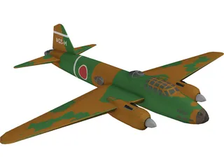 Mitsubishi G4M1 Betty 3D Model preview