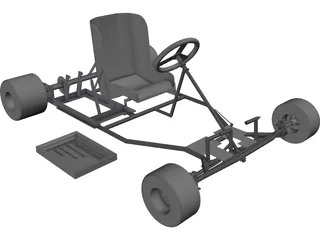 Racing Kart 3D Model preview