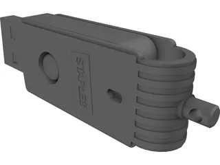 USB Flash Memory Card 3D Model preview