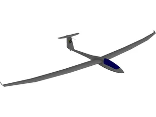 Ventus Glider 3D Model preview