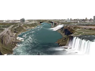 Niagara Falls City 3D Model preview