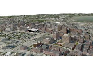 Portland City, Maine 3D Model preview