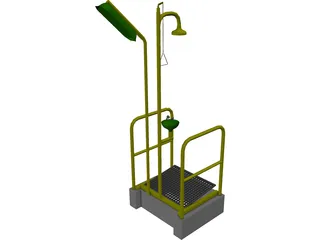 Safety Shower 3D Model preview