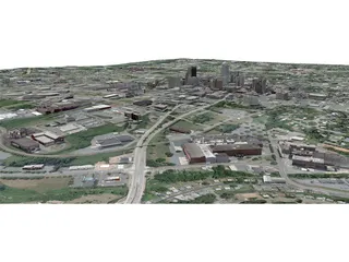 Winston-Salem City 3D Model preview
