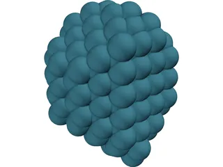 Diamond Crystal Molecule 3D Model preview